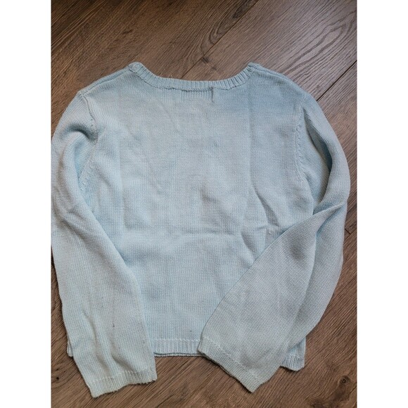 90s Disney Cinderella blue embroidered L/S sweater size 5/6 - Picture 2 of 3